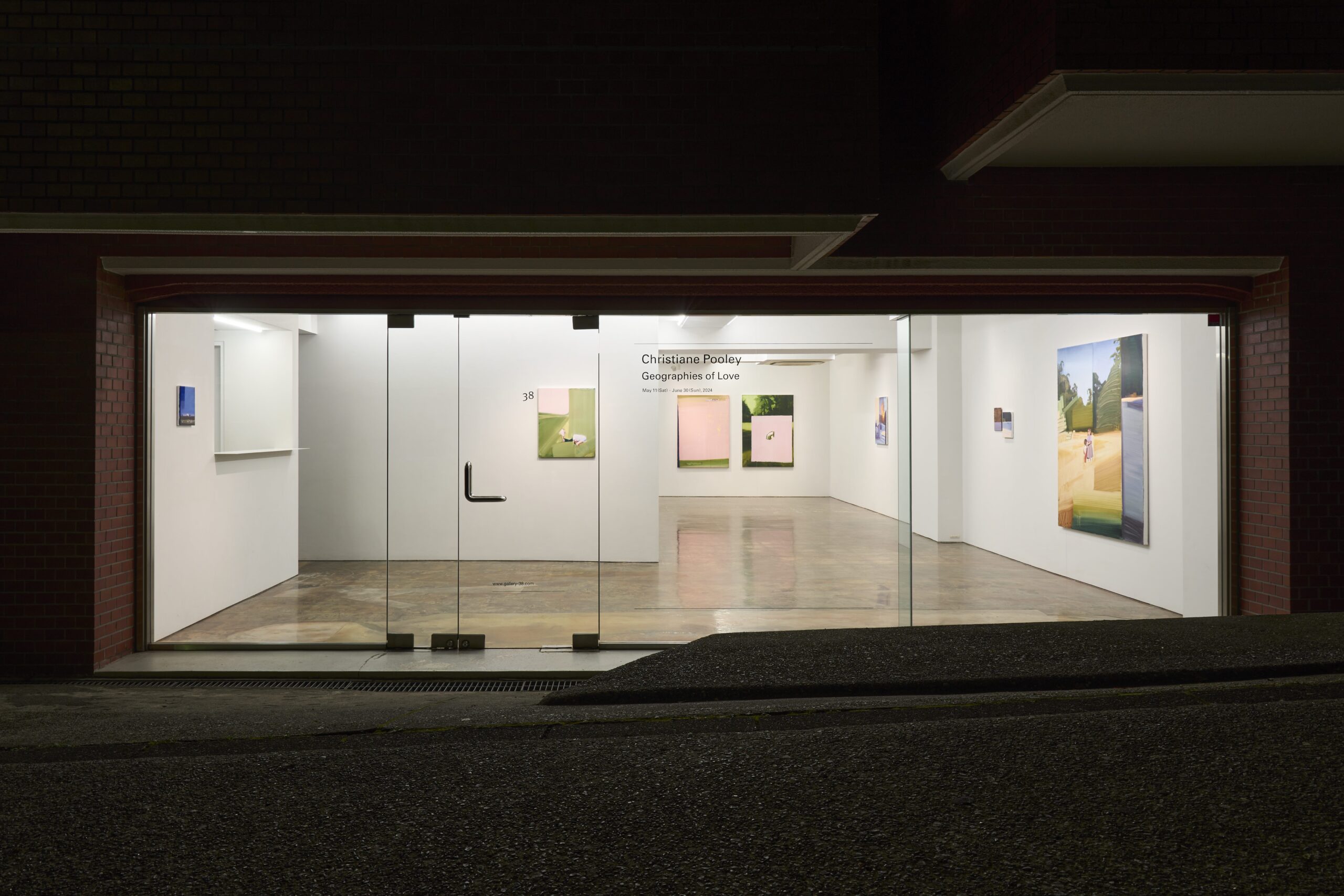 View of "Geographies of Love" at Gallery 38, Tokyo, 2024. Photo: Osamu SAKAMOTO.
